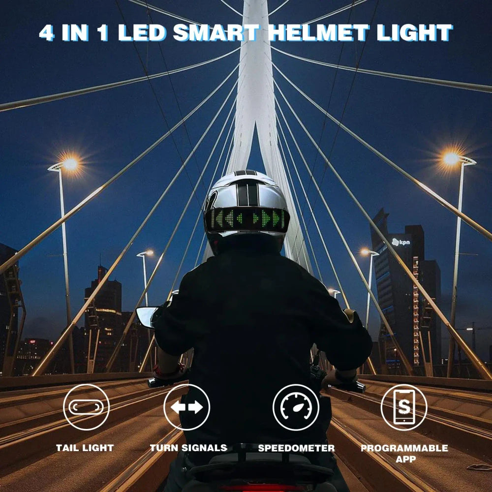 Programmable LED Helmet Taillight