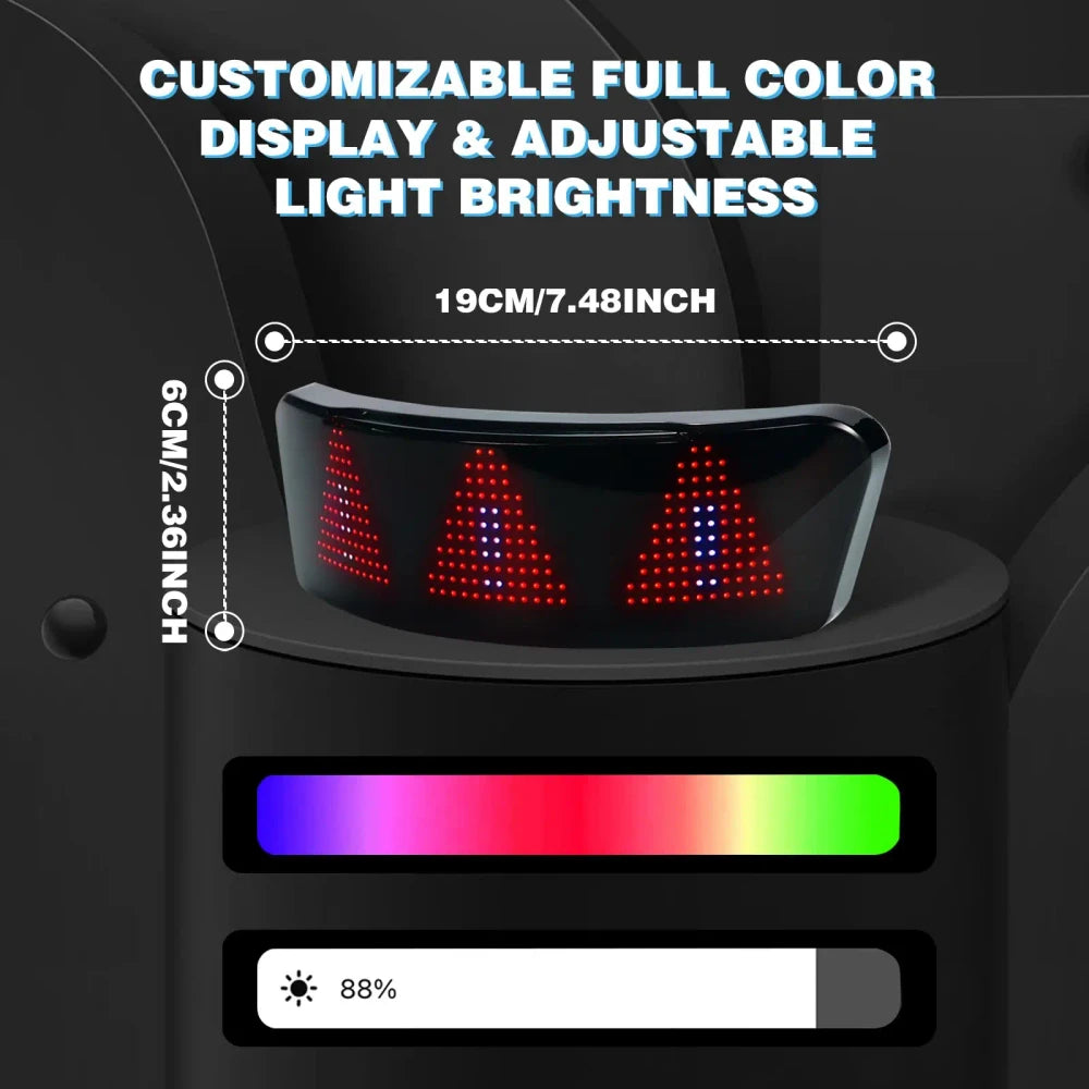 Programmable LED Helmet Taillight