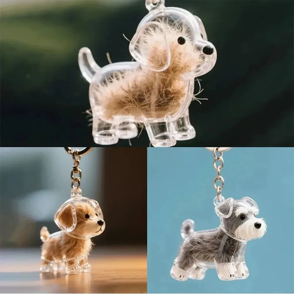 Dog Hair Memory Capsule Keychain