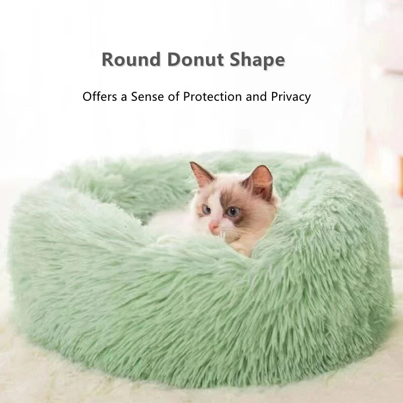 Soft Plush Donut Pet Bed