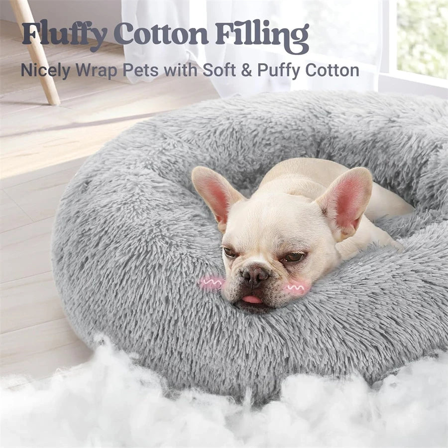 Soft Plush Donut Pet Bed