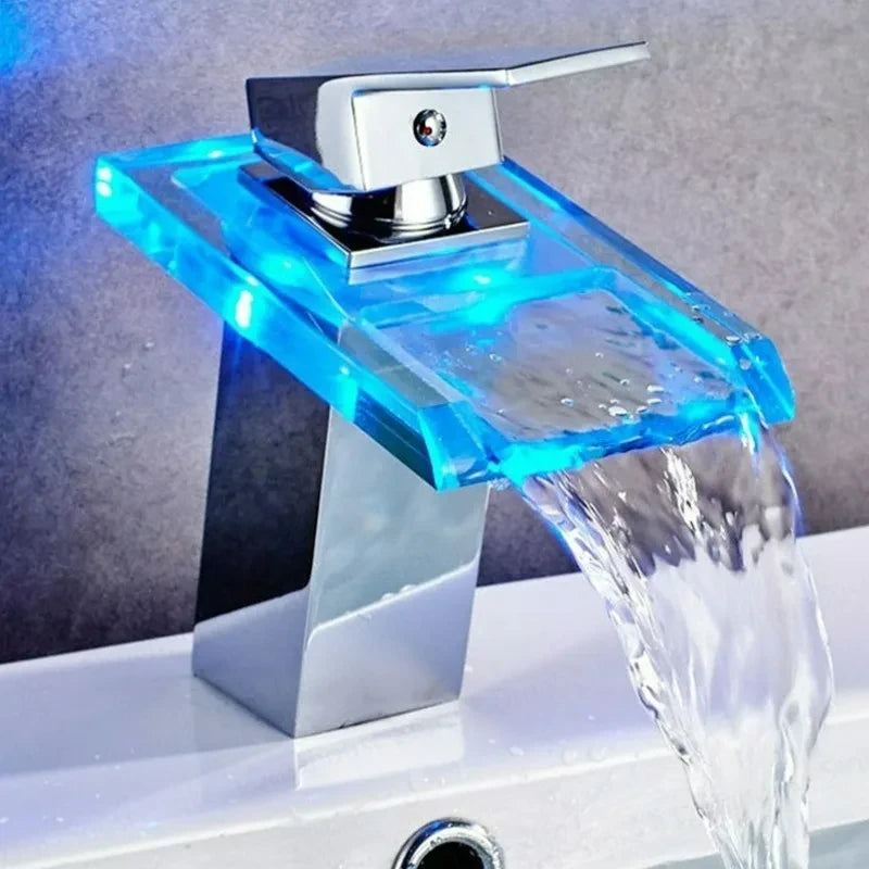Modern LED Temperature Sensing Faucet