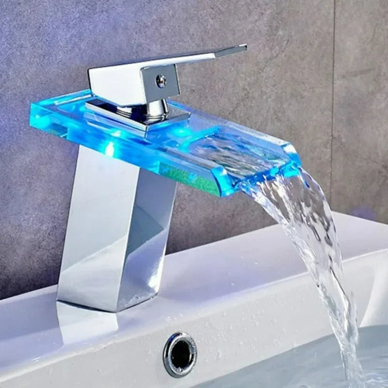 Modern LED Temperature Sensing Faucet