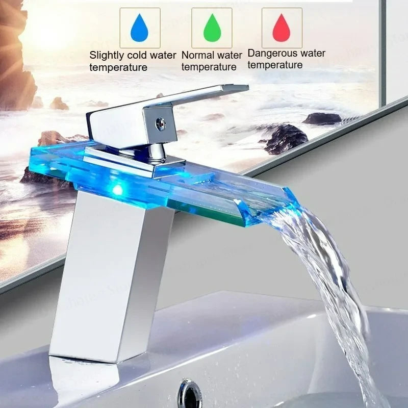 Modern LED Temperature Sensing Faucet